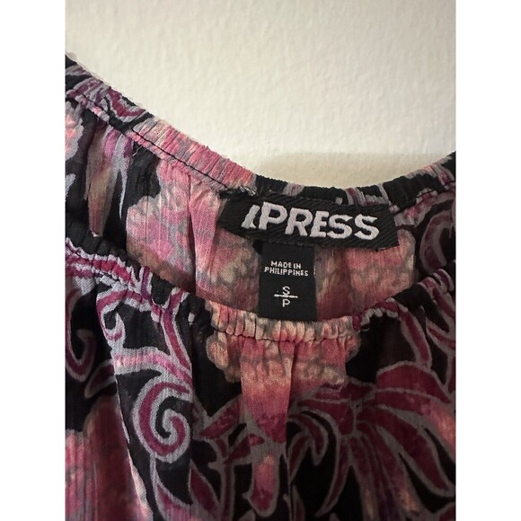 Express Women's Vibrant Floral Colorful Romantic Popover Blouse NWOT Size‎ Small - Picture 5 of 6
